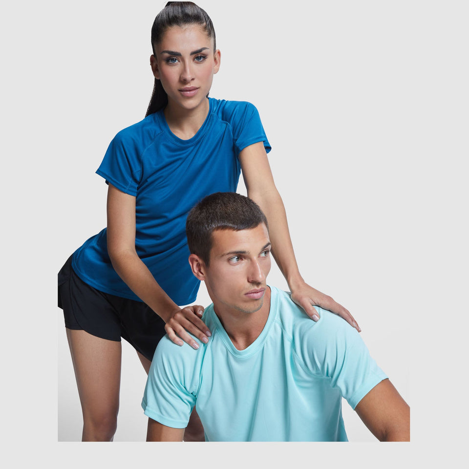 T-shirt sportiva a maniche corte da donna Bahrain personalizzato con logo - Pubblienne