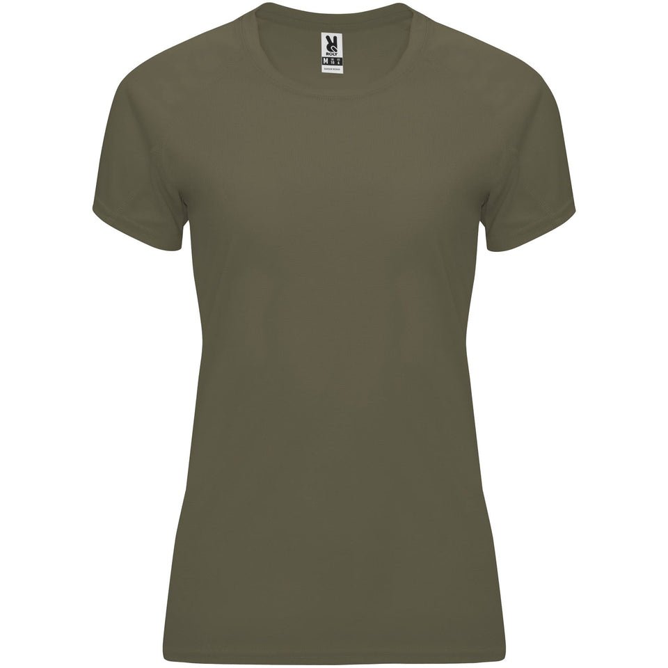 T-shirt sportiva a maniche corte da donna Bahrain personalizzato con logo - Pubblienne