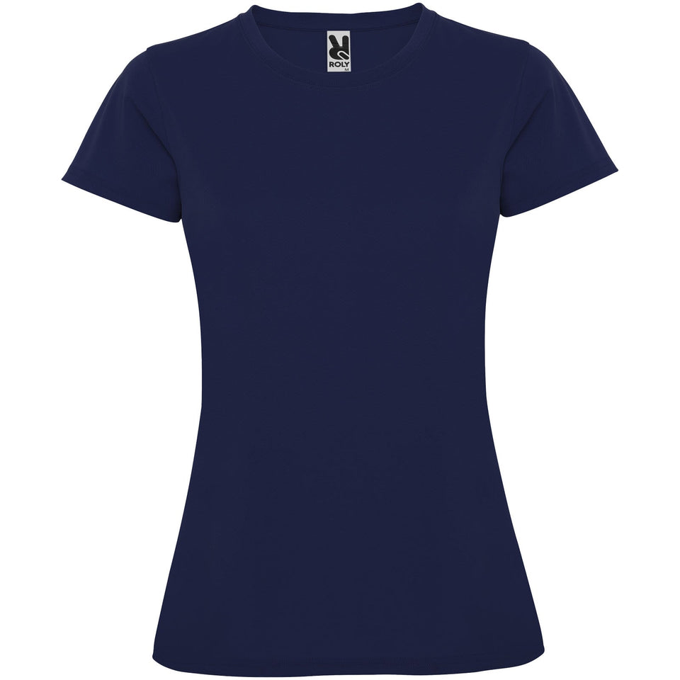 T-shirt sportiva a maniche corte da donna Montecarlo personalizzato con logo - Pubblienne
