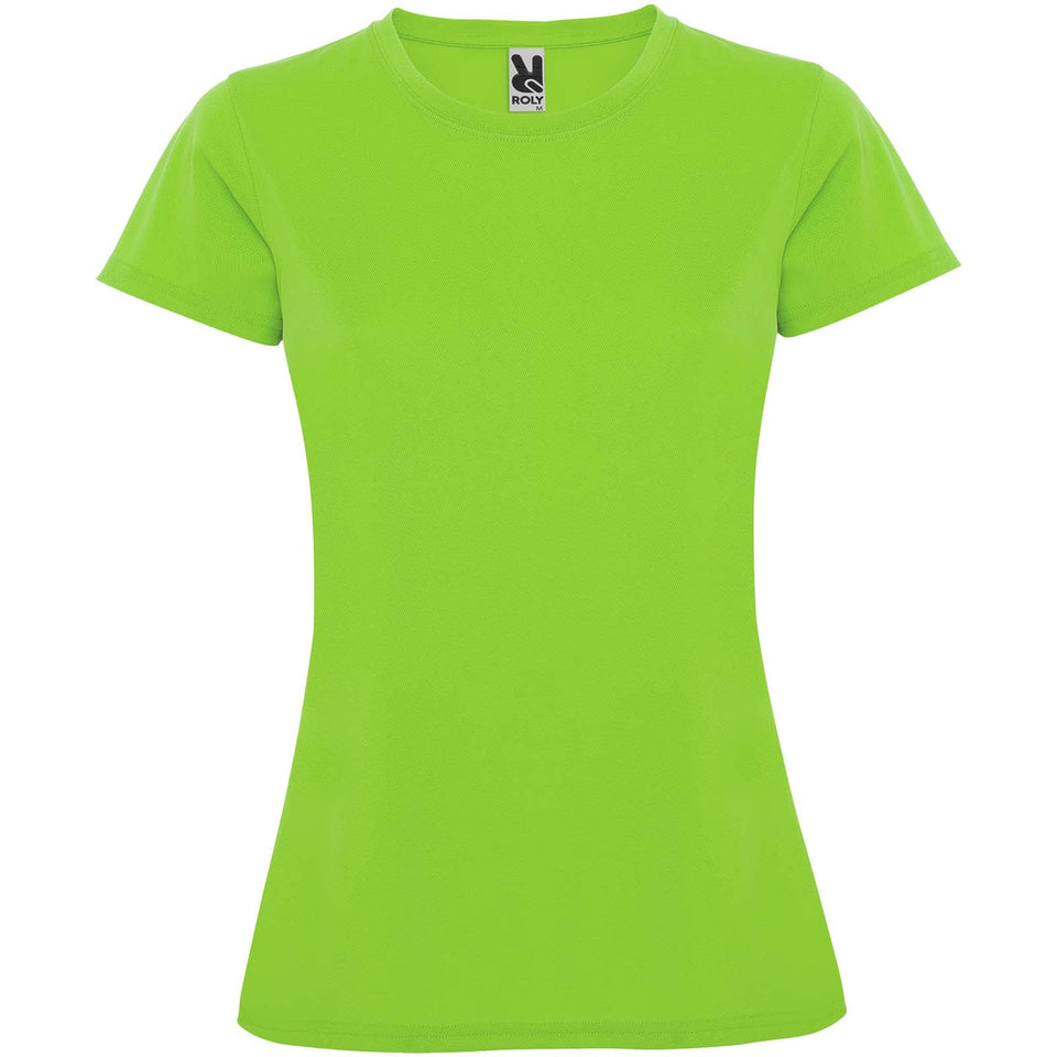 T-shirt sportiva a maniche corte da donna Montecarlo personalizzato con logo - Pubblienne