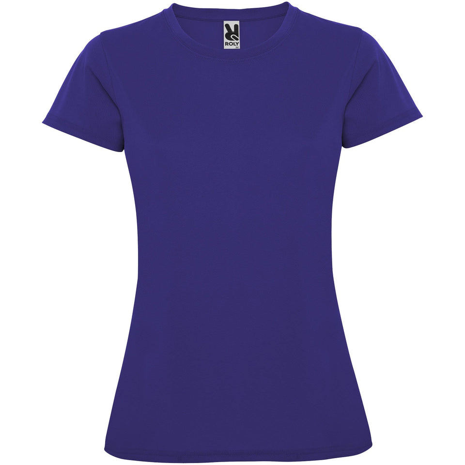 T-shirt sportiva a maniche corte da donna Montecarlo personalizzato con logo - Pubblienne
