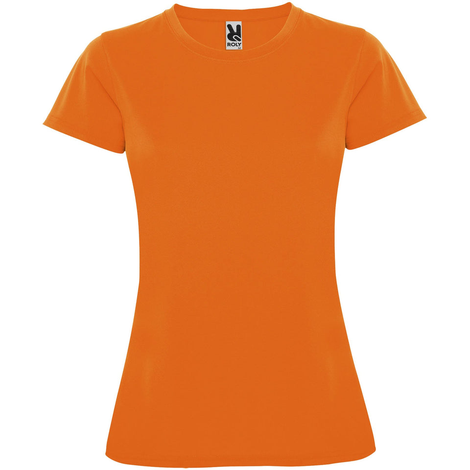 T-shirt sportiva a maniche corte da donna Montecarlo personalizzato con logo - Pubblienne
