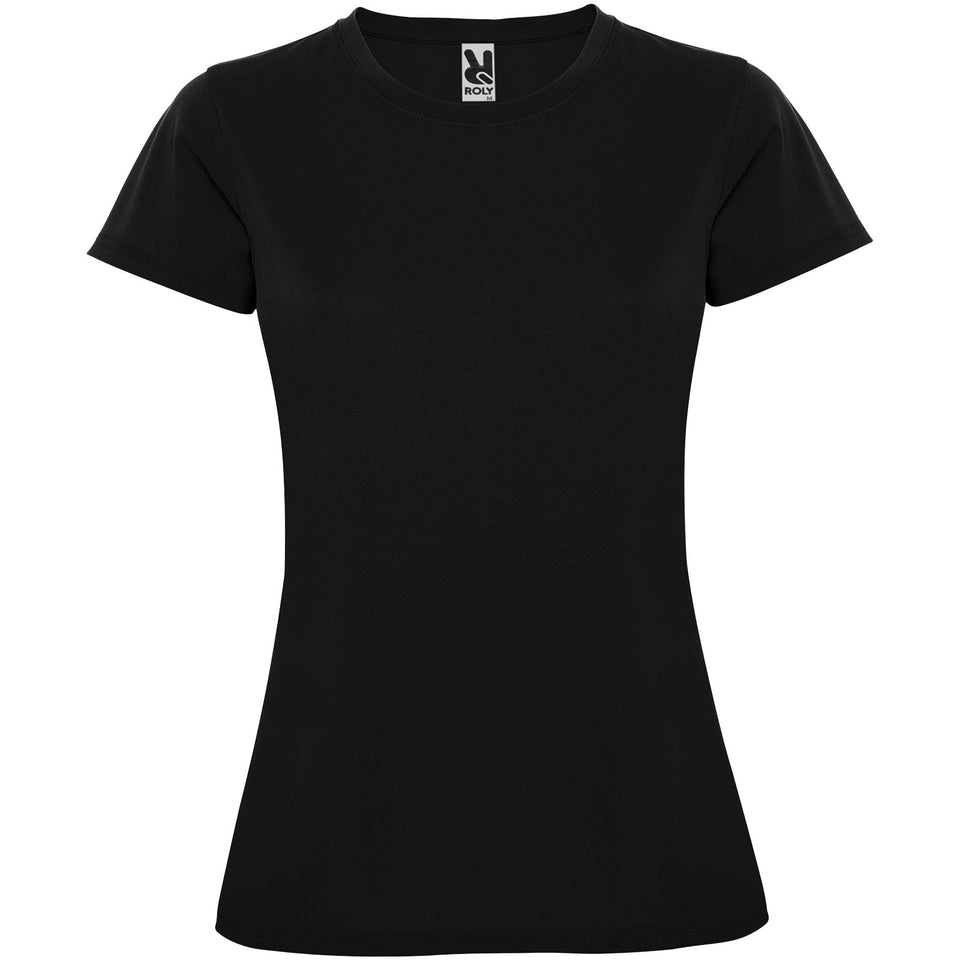 T-shirt sportiva a maniche corte da donna Montecarlo personalizzato con logo - Pubblienne