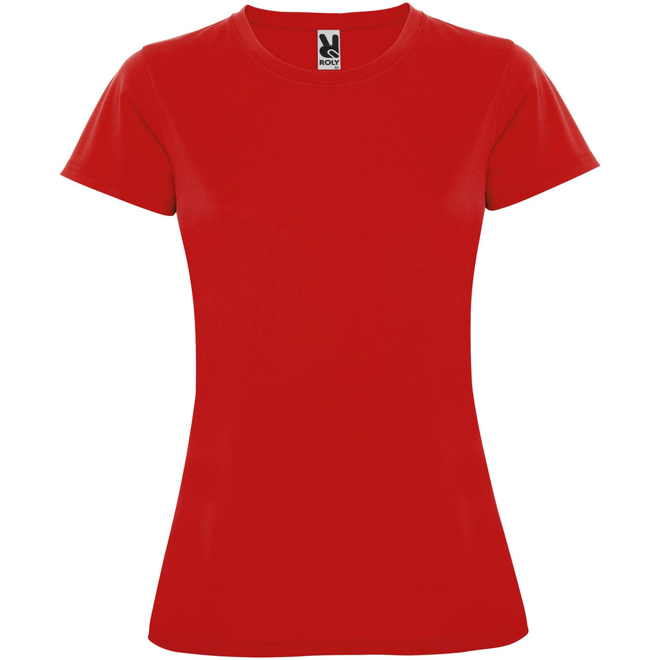 T-shirt sportiva a maniche corte da donna Montecarlo personalizzato con logo - Pubblienne
