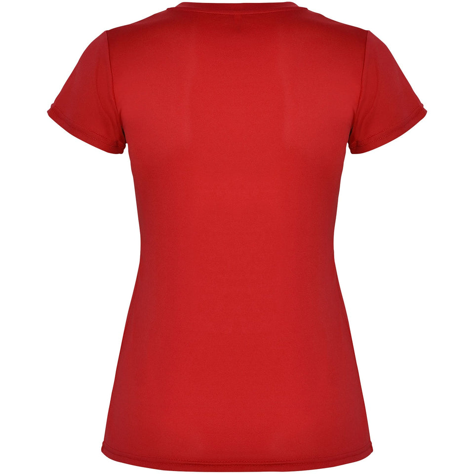 T-shirt sportiva a maniche corte da donna Montecarlo personalizzato con logo - Pubblienne
