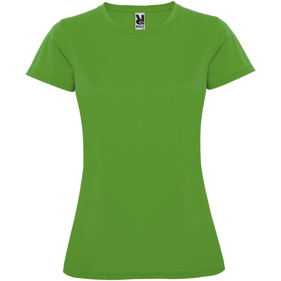 T-shirt sportiva a maniche corte da donna Montecarlo personalizzato con logo - Pubblienne