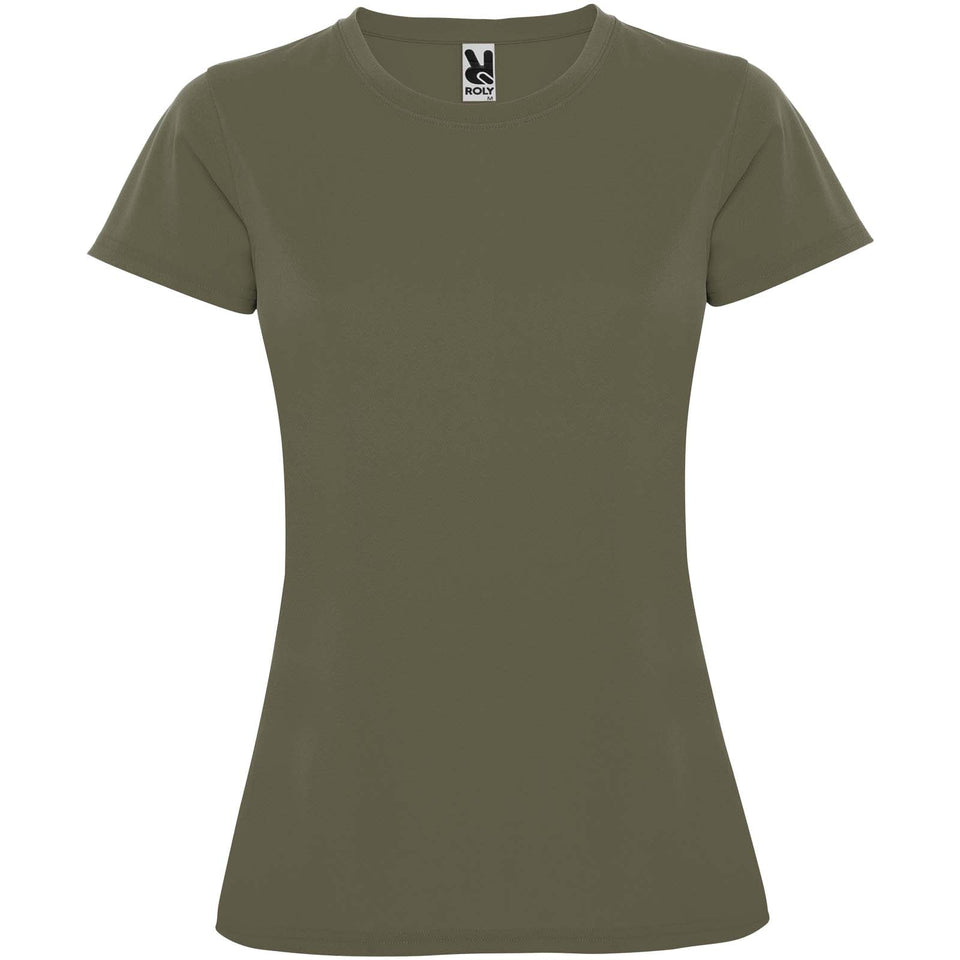 T-shirt sportiva a maniche corte da donna Montecarlo personalizzato con logo - Pubblienne