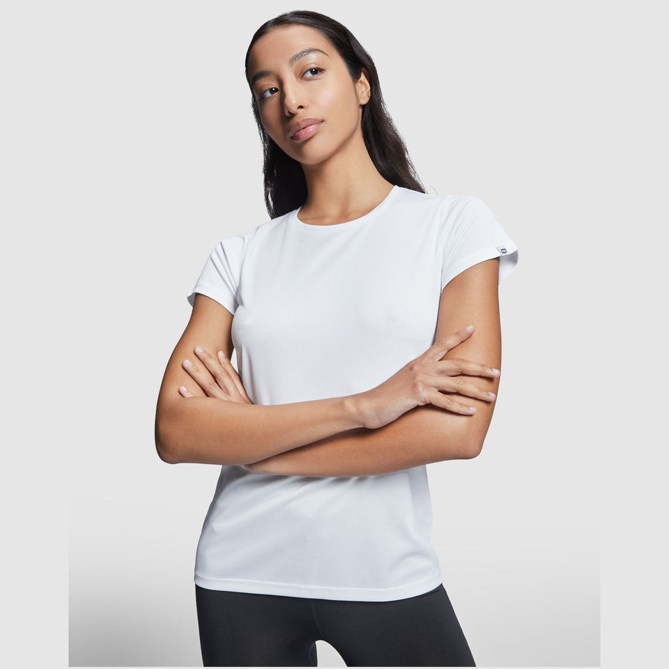 T-shirt sportiva a maniche corte da donna Imola personalizzato con logo - Pubblienne