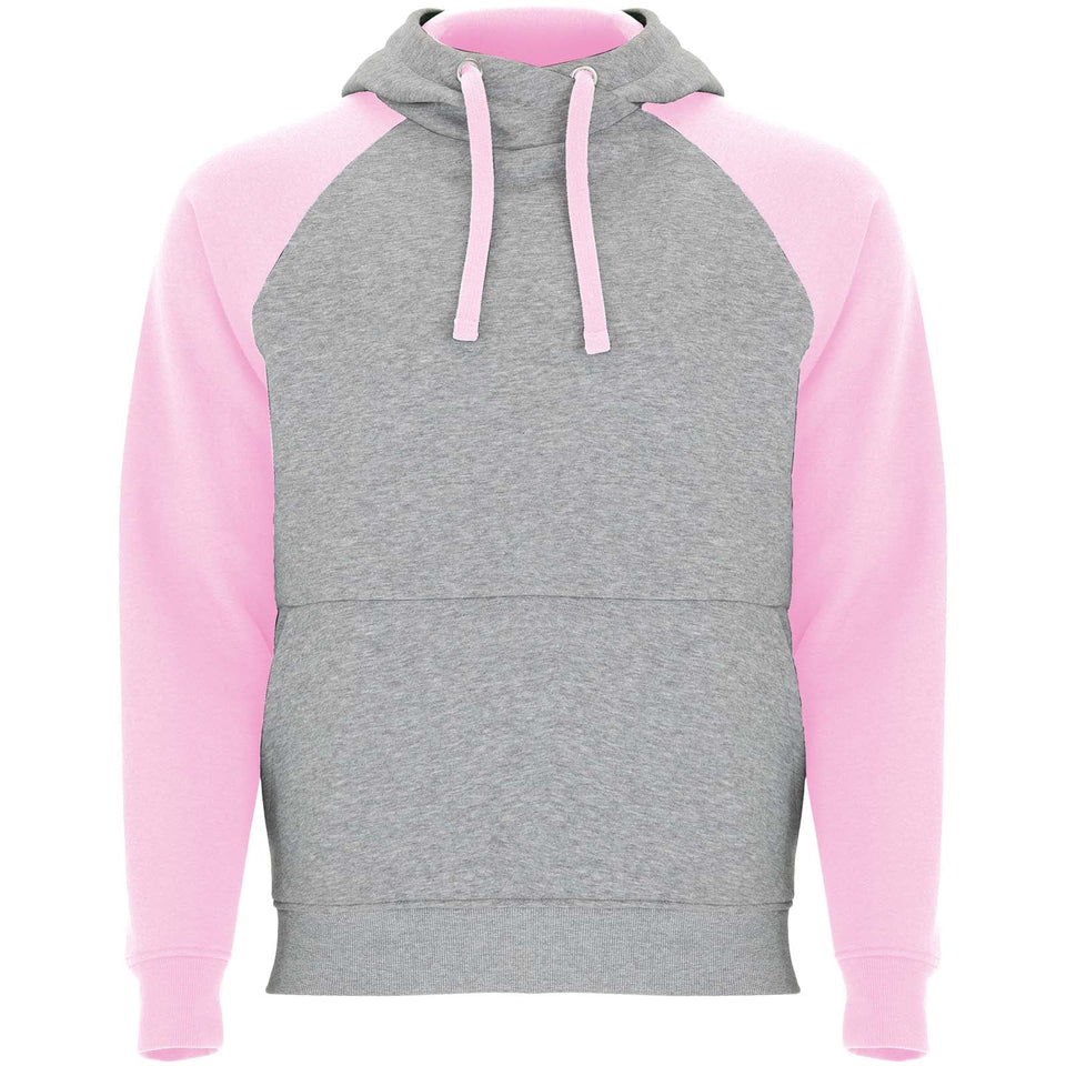 Felpa con cappuccio unisex bicolore Badet personalizzato con logo - Pubblienne