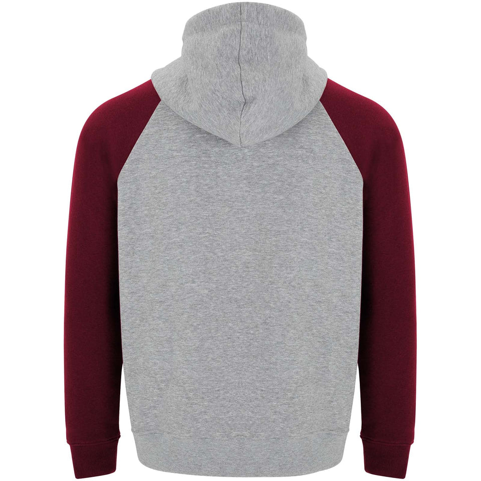 Felpa con cappuccio unisex bicolore Badet personalizzato con logo - Pubblienne