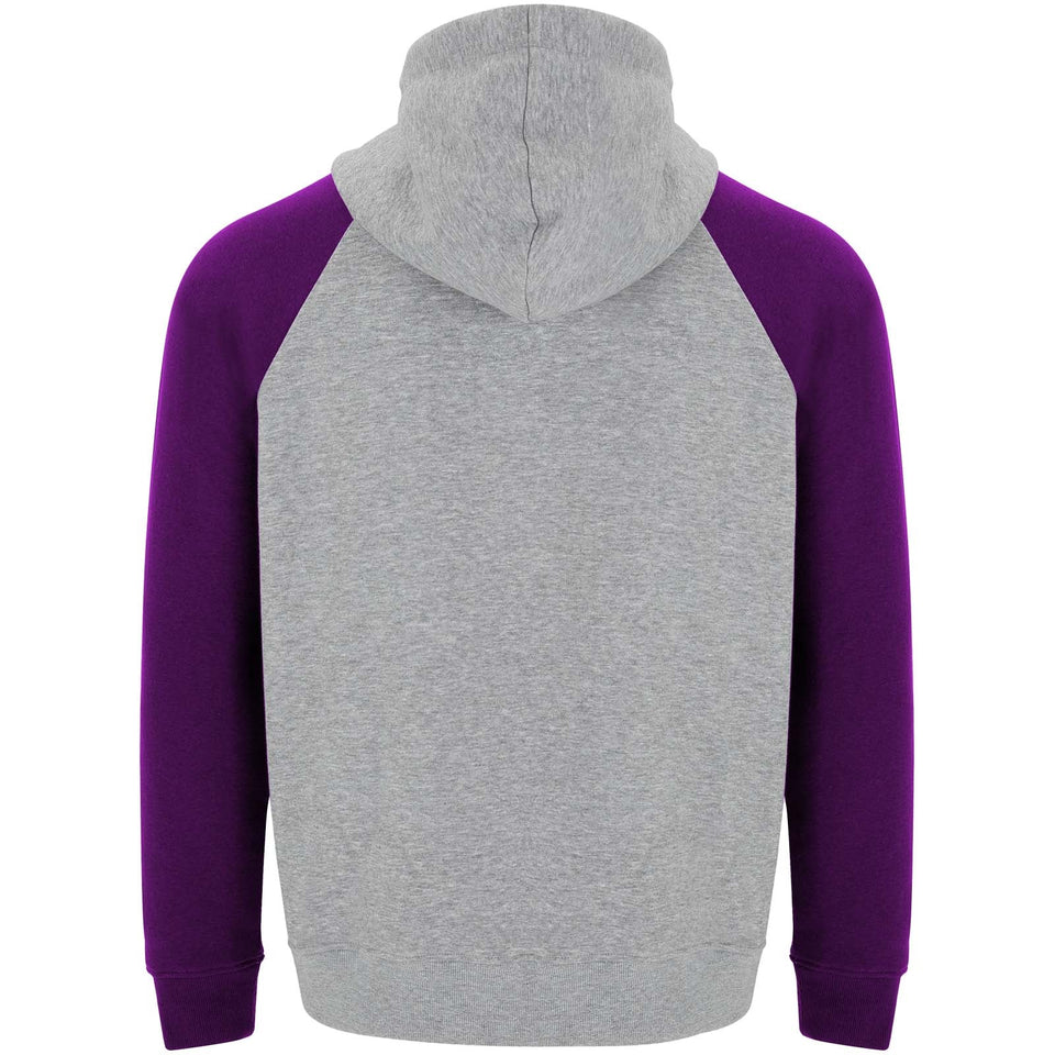 Felpa con cappuccio unisex bicolore Badet personalizzato con logo - Pubblienne