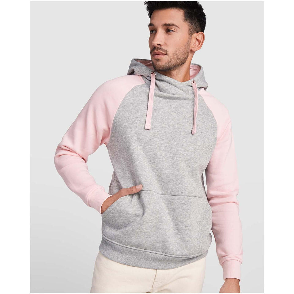Felpa con cappuccio unisex bicolore Badet personalizzato con logo - Pubblienne