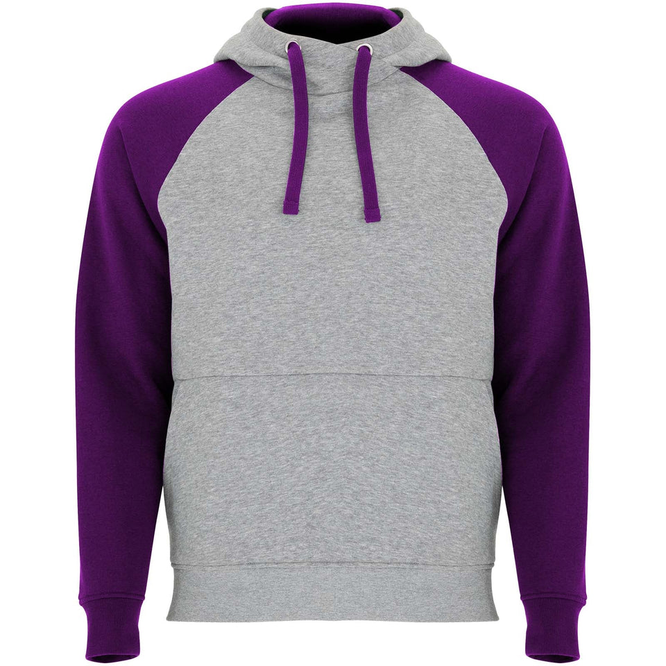 Felpa con cappuccio unisex bicolore Badet personalizzato con logo - Pubblienne
