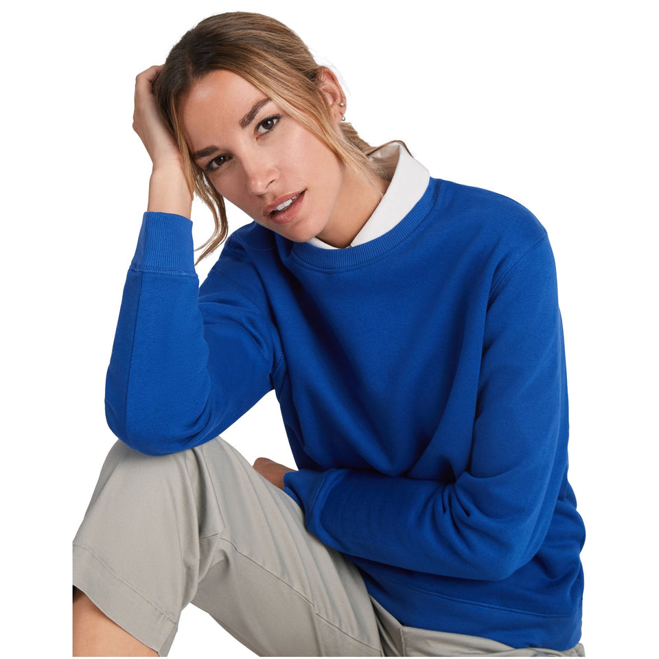 Maglione unisex a girocollo in cotone biologico Batian personalizzato con logo - Pubblienne