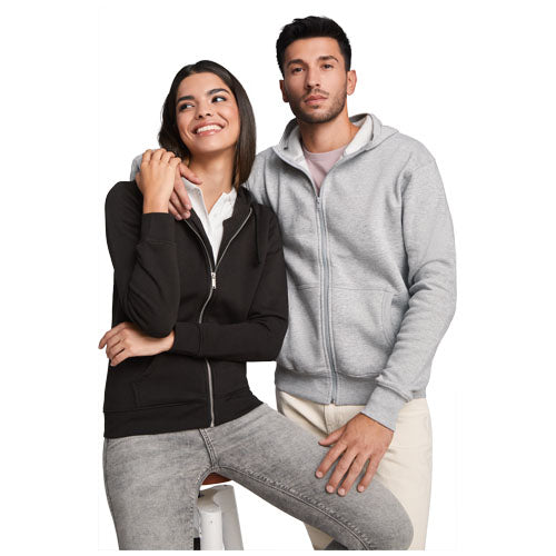 Felpa unisex con cappuccio e zip intera Adulto e Bambino personalizzato con logo - Pubblienne