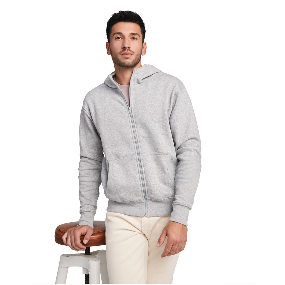 Felpa unisex con cappuccio e zip intera Montblanc personalizzato con logo - Pubblienne