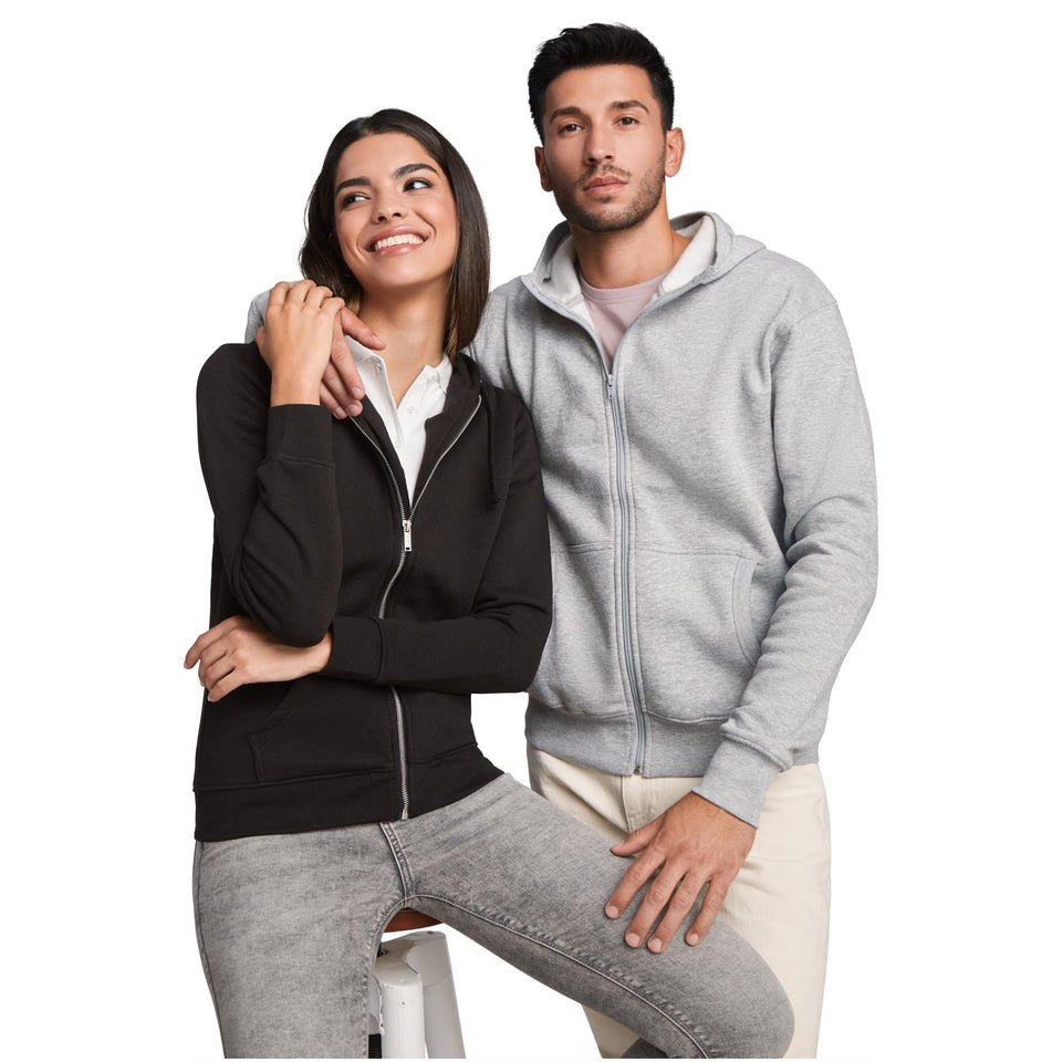 Felpa unisex con cappuccio e zip intera Montblanc personalizzato con logo - Pubblienne