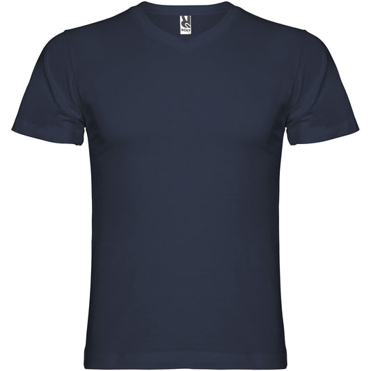 T-shirt a maniche corte con scollo a V da uomo Samoyedo personalizzato con logo - Pubblienne