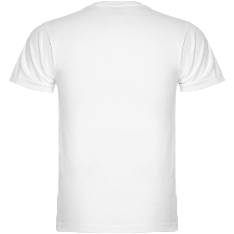 T-shirt a maniche corte con scollo a V da uomo Samoyedo personalizzato con logo - Pubblienne