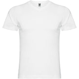T-shirt a maniche corte con scollo a V da uomo Samoyedo personalizzato con logo - Pubblienne