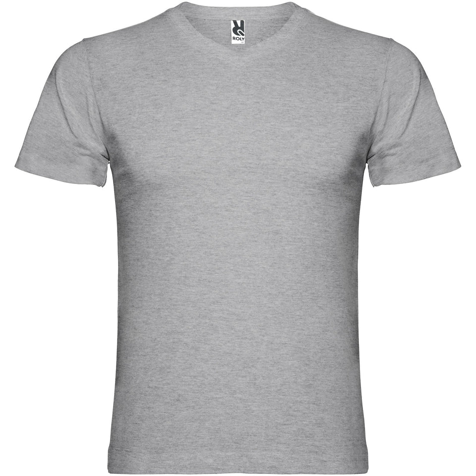 T-shirt a maniche corte con scollo a V da uomo Samoyedo personalizzato con logo - Pubblienne