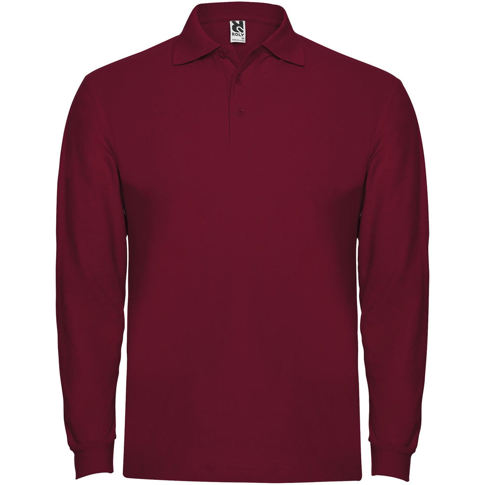 Polo da uomo a maniche lunghe Estrella personalizzato con logo - Pubblienne