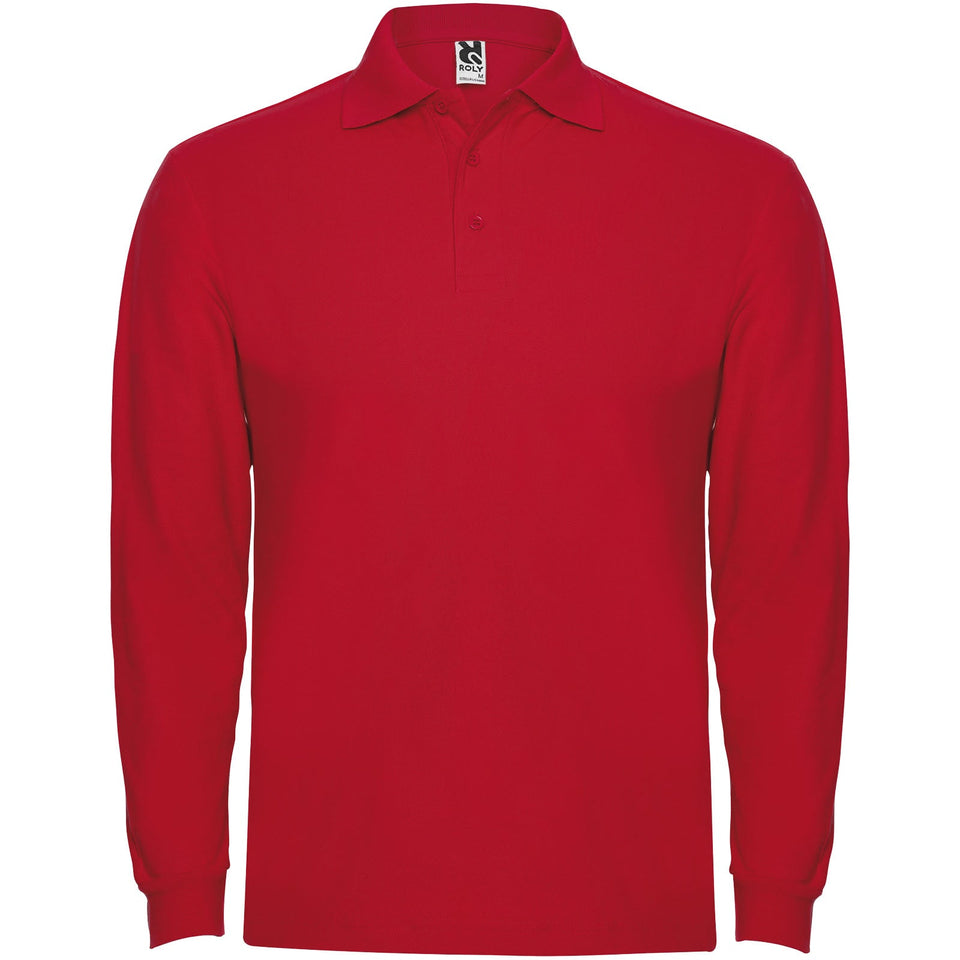 Polo da uomo a maniche lunghe Estrella personalizzato con logo - Pubblienne