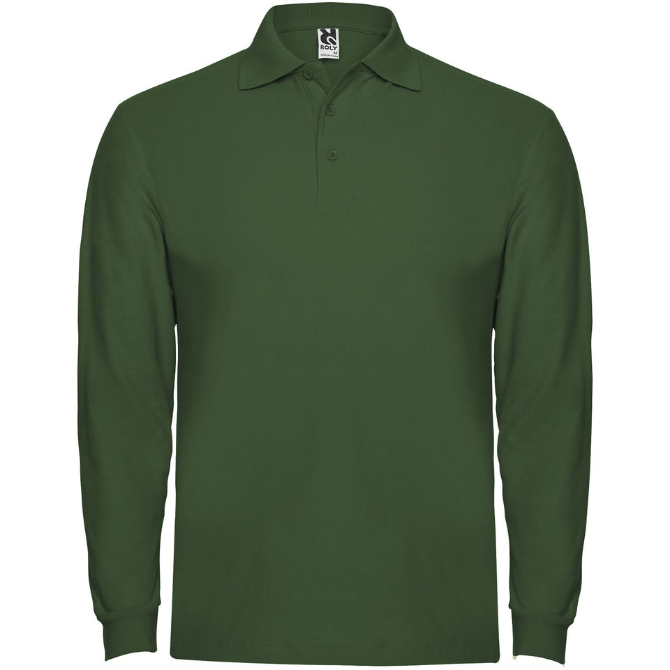 Polo da uomo a maniche lunghe Estrella personalizzato con logo - Pubblienne