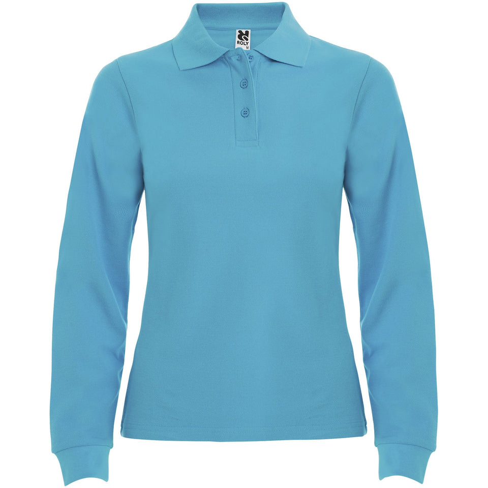 Polo da donna a maniche lunghe Estrella personalizzato con logo - Pubblienne