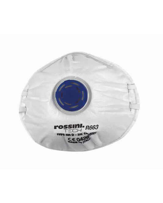 respiratore per polveri fumi e nebbie ffp2 nr d con valvola MASCHERINA personalizzato con logo - Pubblienne