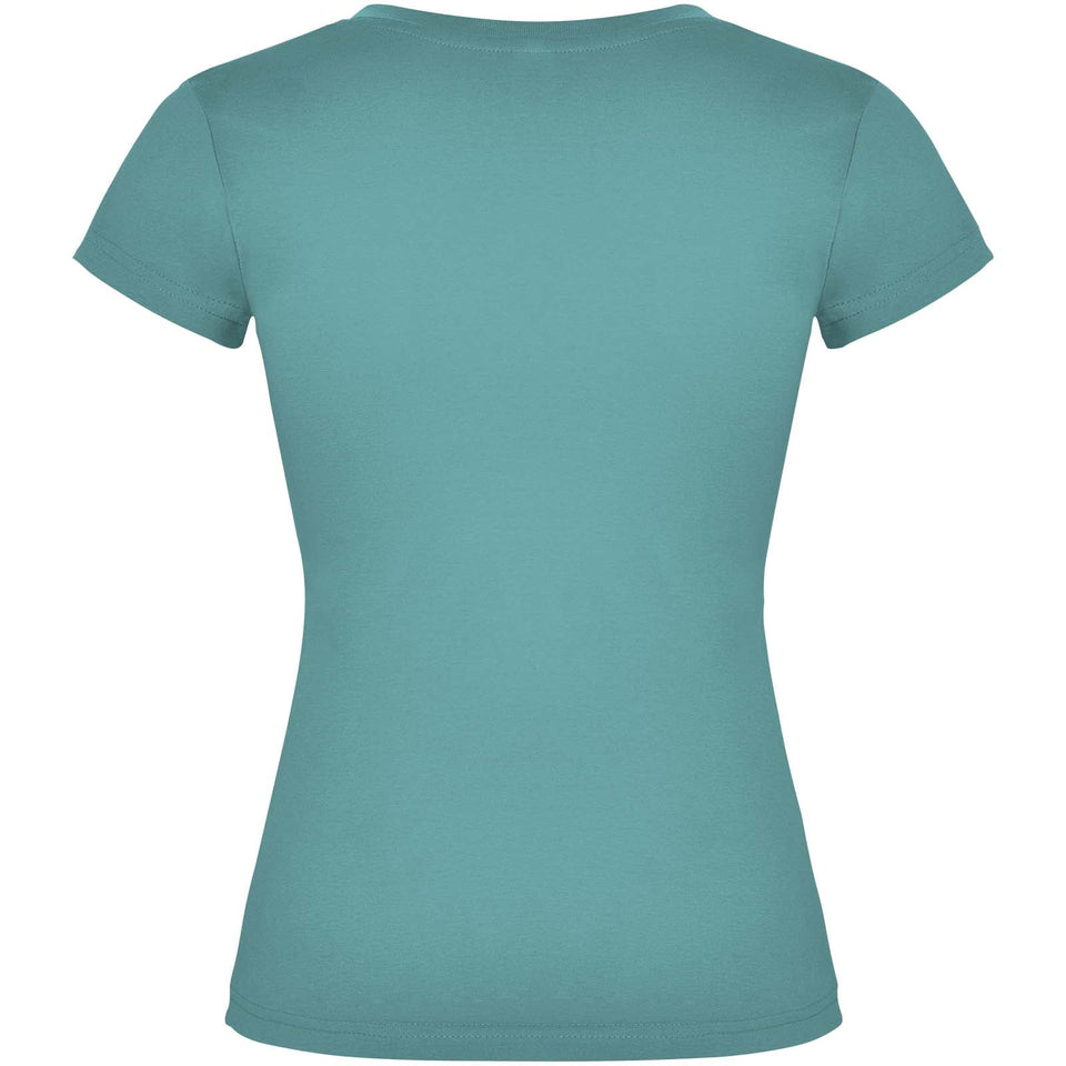 T-shirt a maniche corte con scollo a V da donna Victoria personalizzato con logo - Pubblienne