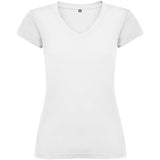 T-shirt a maniche corte con scollo a V da donna Victoria personalizzato con logo - Pubblienne