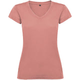 T-shirt a maniche corte con scollo a V da donna Victoria personalizzato con logo - Pubblienne