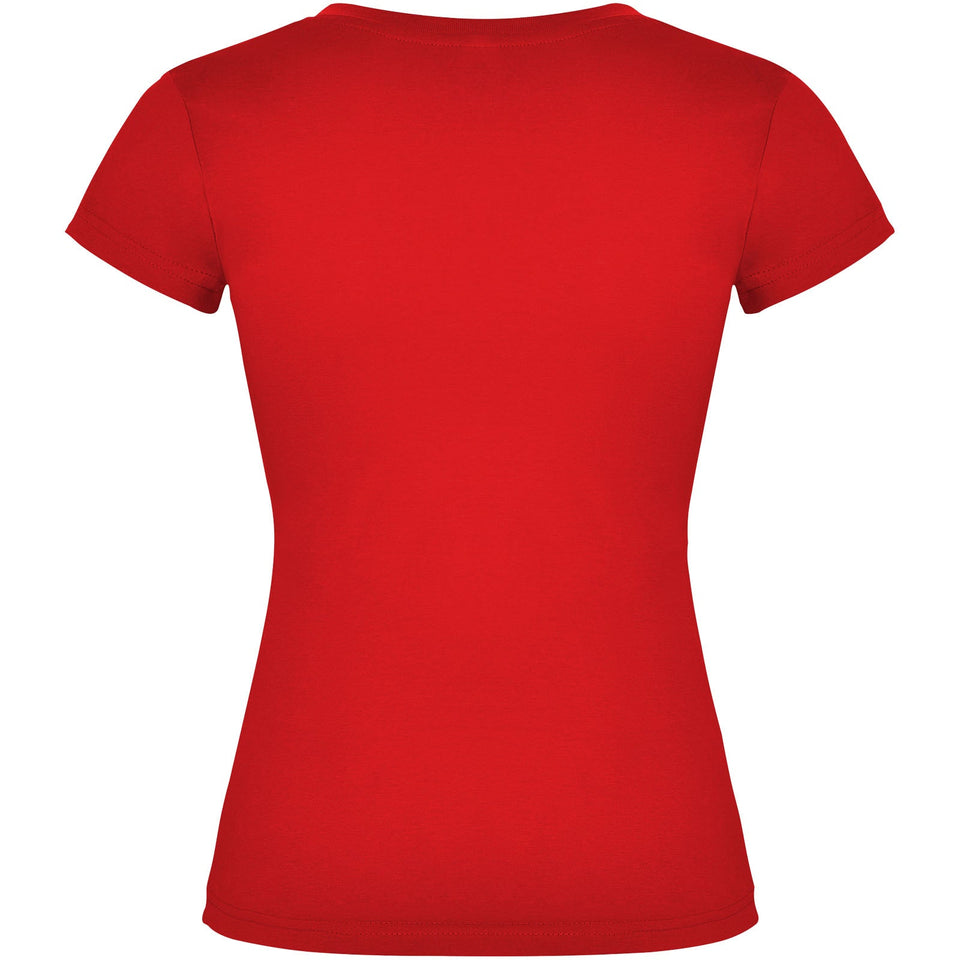 T-shirt a maniche corte con scollo a V da donna Victoria personalizzato con logo - Pubblienne