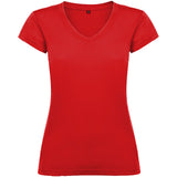 T-shirt a maniche corte con scollo a V da donna Victoria personalizzato con logo - Pubblienne