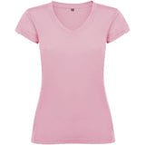 T-shirt a maniche corte con scollo a V da donna Victoria personalizzato con logo - Pubblienne