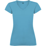 T-shirt a maniche corte con scollo a V da donna Victoria personalizzato con logo - Pubblienne