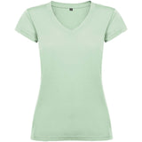 T-shirt a maniche corte con scollo a V da donna Victoria personalizzato con logo - Pubblienne