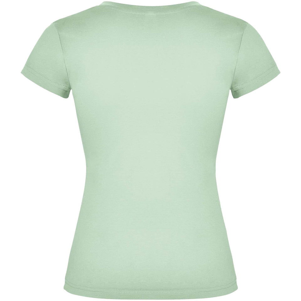 T-shirt a maniche corte con scollo a V da donna Victoria personalizzato con logo - Pubblienne
