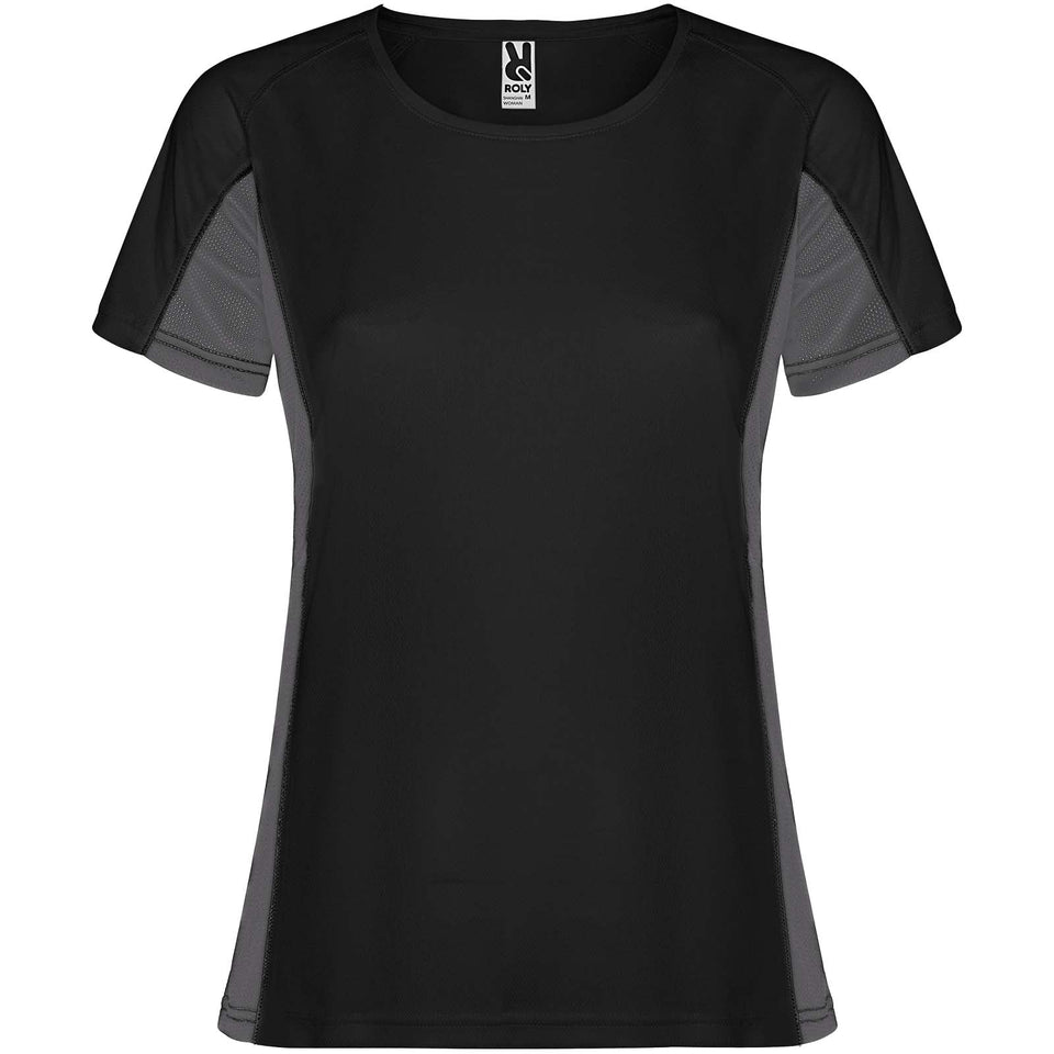 T-shirt sportiva a maniche corte da donna Shanghai personalizzato con logo - Pubblienne