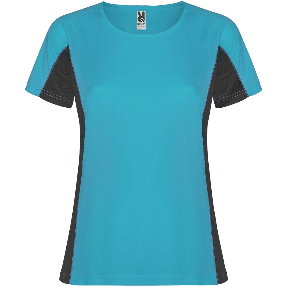 T-shirt sportiva a maniche corte da donna Shanghai personalizzato con logo - Pubblienne