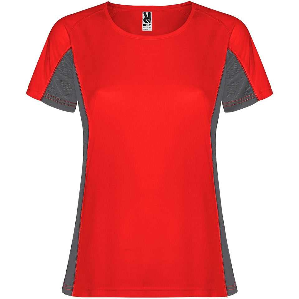 T-shirt sportiva a maniche corte da donna Shanghai personalizzato con logo - Pubblienne