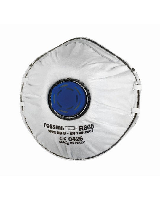 respiratore per polveri fumi nebbie e odori fastidiosi ffp2 nr d con valvola MASCHERINA personalizzato con logo - Pubblienne