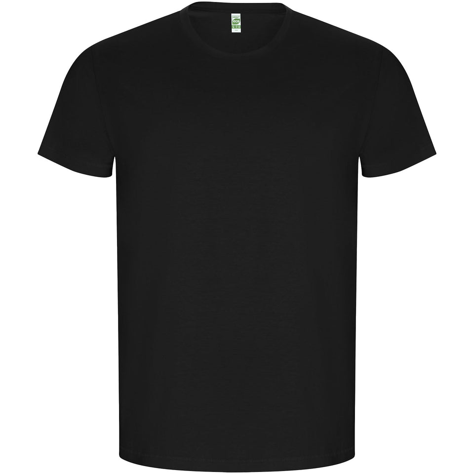 T-shirt a maniche corte da uomo Golden personalizzato con logo - Pubblienne