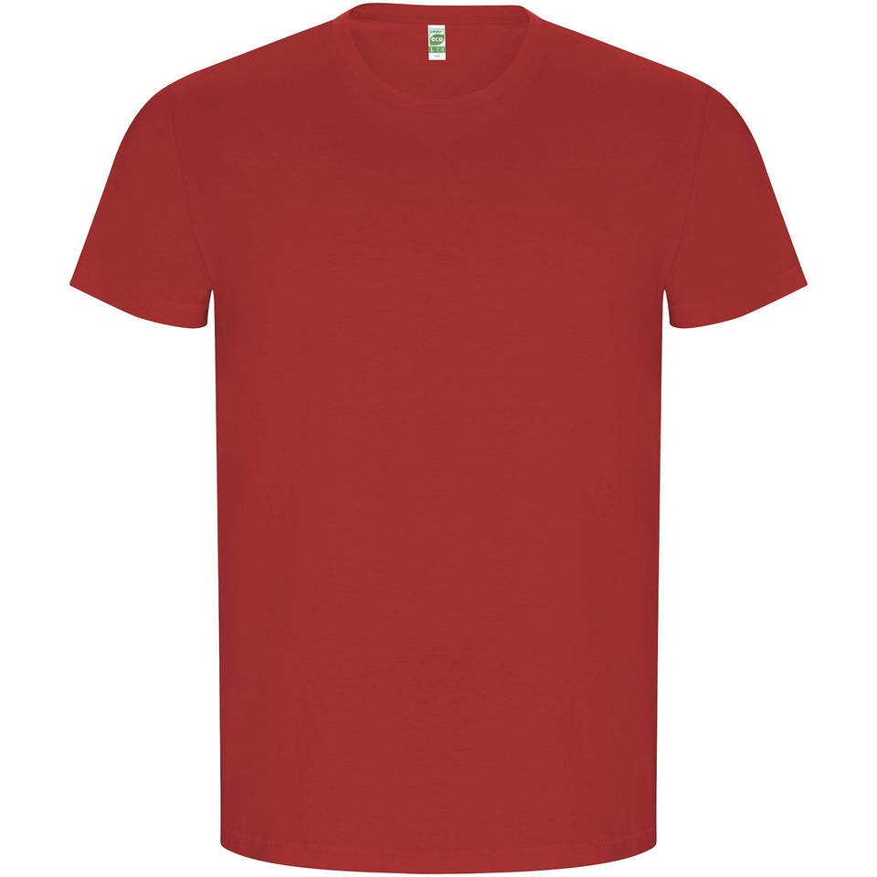 T-shirt a maniche corte da uomo Golden personalizzato con logo - Pubblienne
