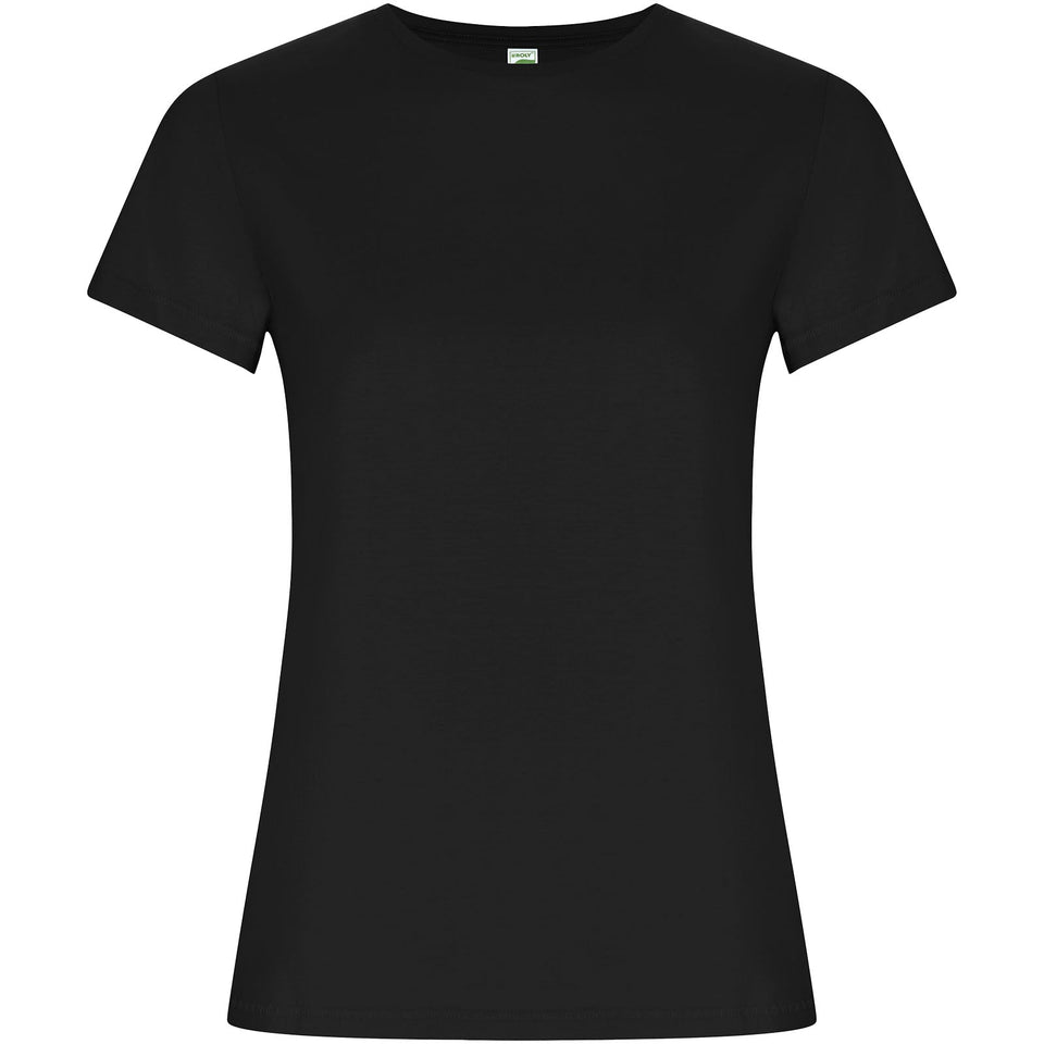 T-shirt a maniche corte da donna Golden personalizzato con logo - Pubblienne
