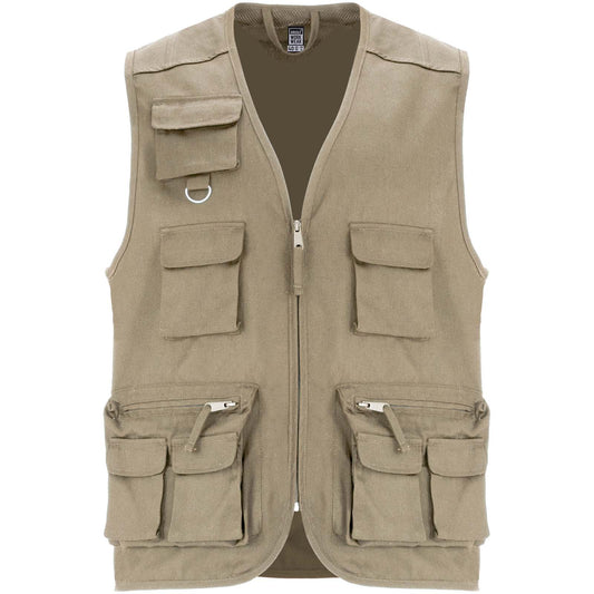 Gilet da lavoro con più tasche e scollo a V da 200 g/m² Venera personalizzato con logo - Pubblienne