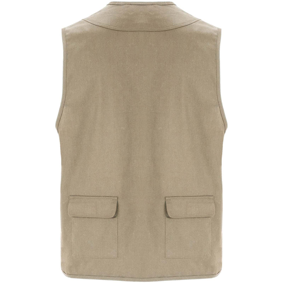 Gilet da lavoro con più tasche e scollo a V da 200 g/m² Venera personalizzato con logo - Pubblienne
