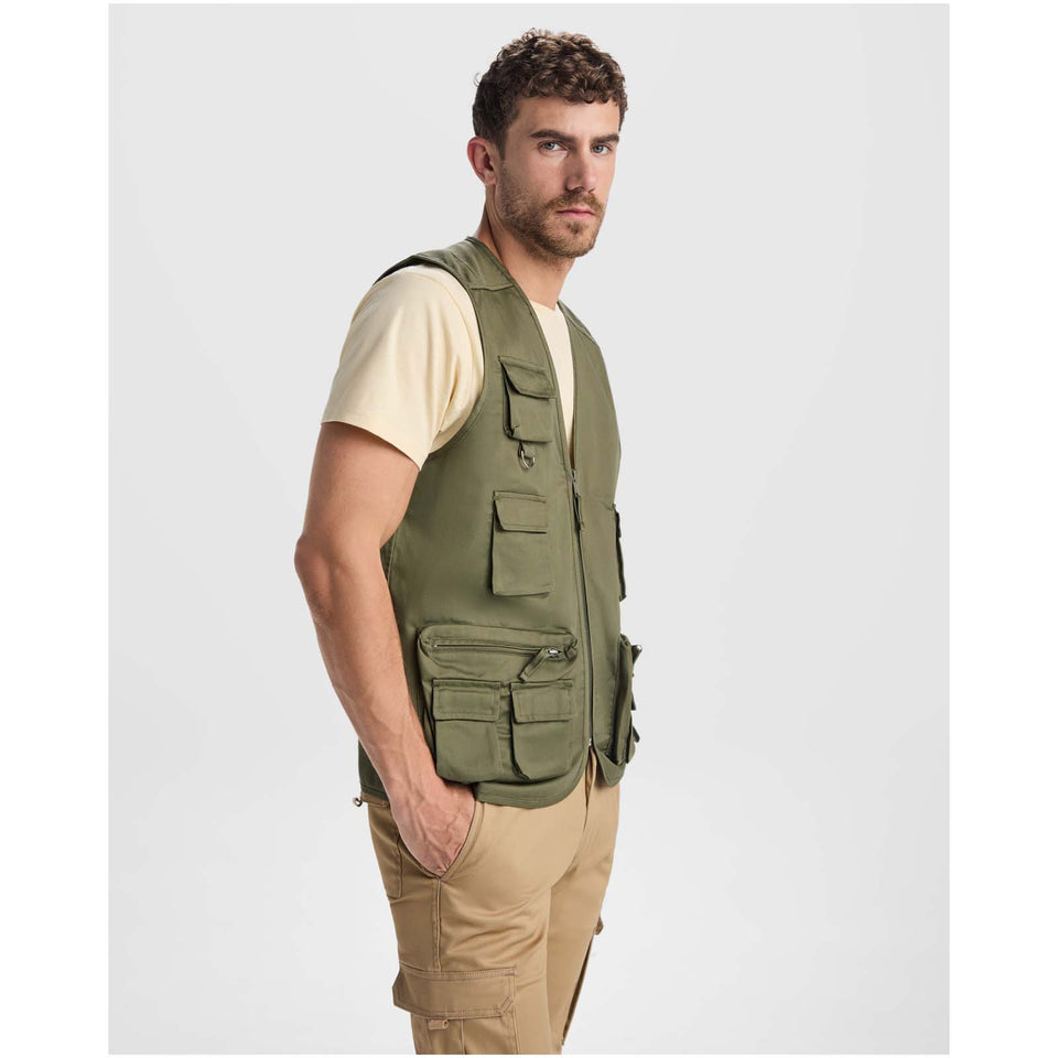 Gilet da lavoro con più tasche e scollo a V da 200 g/m² Venera personalizzato con logo - Pubblienne