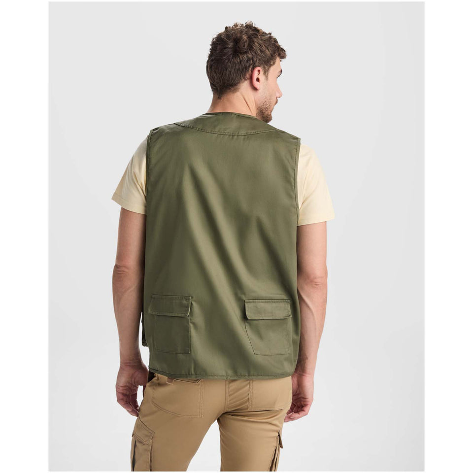 Gilet da lavoro con più tasche e scollo a V da 200 g/m² Venera personalizzato con logo - Pubblienne